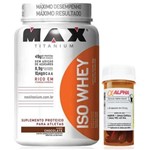 Iso Whey (900grs) - Max Titanium + Cafeína Alpha Axcell (30caps) - Power Supplements