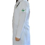 Jaleco Branco - Tecido Gabardine - Feminino de Manga Longa - Logotipo Enfermagem
