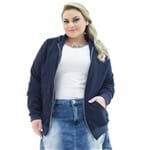Jaqueta Feminina Jeans com Capuz Plus Size
