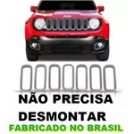 Jeep Renegade Grade Dianteira Cromada Moldura 7 Arcos PCD ((ATÉ 2018))
