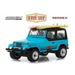 Jeep Wrangler YJ 1987 C/ Surf The Hobby Shop 1:64 Greenlight