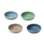 Jogo 4 Bowls em Cerâmica Coloridos 12,6cm