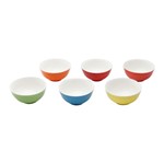 Jogo 6 Bowls de Porcelana Coloridos Mary 13cm