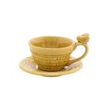 Jogo 6 Xícaras para Chá em Cerâmica Mostarda Bee