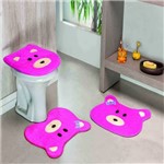 Jogo Banheiro Formato Ursa Pink