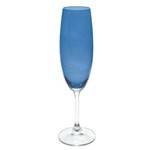 Jogo de 6 Taças para Champanhe Anna Azul Cobalt em Cristal Ecológico 220ml - 58277