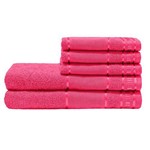 Jogo de Banho Premium Pink 285 G/m² 100% Algodão 05 Peças