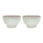 Jogo de Bowls em Porcelana Bon Gourmet Allure 2 Peças 700ml Pink