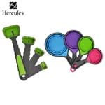 Jogo de Colheres e Xícaras Medidoras Silicone 8 Peças - Hercules