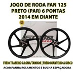 Jogo de Roda Liga Leve Fan 125 Scud Freio à Disco 2014...