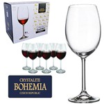 Jogo de Taca de Cristal para Vinho Tinto com 6 Unidades Gastro Bohemia 450ml