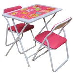 Jogo Sunfit Mesa e Cadeira Infantil 3 Peças Rosa