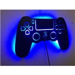 Joystick Controle Luminoso PS4 LED Azul