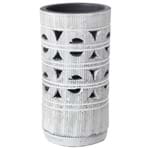 Kassena Cuts Vaso Decorativo 30 Cm Branco/preto