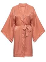 Kimono Curto Manga Curta Cetim Yume Rosé U