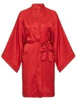 Kimono Curto Manga Curta Cetim Yume Vermelho U