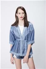 Kimono Jeans com Tachas Recollect - Tam: UC / Cor: BLUE