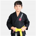 Kimono Jiu Jitsu Koral Infantil Reforçado Preto
