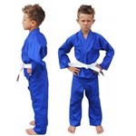 Kimono Judo Gi / Jiu-jitsu - Sarja Reforçado- Liso - Infantil - Azul - Naja