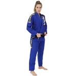 Kimono Vulkan para Jiu Jitsu Profissional Adulto - VKN Pro Azul Royal Feminino