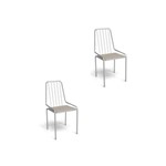 Kit 02 Cadeiras para Cozinha Benim 1c082cr Cromado/linho Marrom - Kappesberg