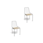 Kit 02 Cadeiras para Cozinha Benim 1c082cr Cromado/nude - Kappesberg