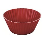 Kit 12 Formas de Silicone para Cupcake Vermelho Euro