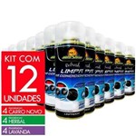 Kit 12 Limpa Ar Condicionado Spray Autoshine 250ml Mix