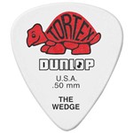 Kit 12 Palhetas Dunlop Tortex Wedge 0.50mm Vermelha para Guitarra Baixo Violão