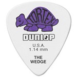 Kit 12 Palhetas Dunlop Tortex Wedge 1.14mm Roxa para Guitarra Baixo Violão