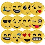 Kit 12 Porta Moeda Chaveiro Bolsinha Emoji Emoticons