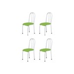 Kit 4 Cadeiras Baixas 0.104 Anatômica Branco/verde - Marcheli