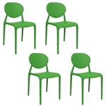 Kit 4 Cadeiras Slick Verde