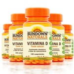 Kit 5 Vitamina D3 Sundown 100 Comprimidos
