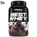 Kit 5X Best Whey - 900g Brownie Chocolate - Atlhetica Nutrition