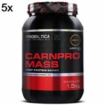 Kit 5X Carnpro Mass - 1500g Chocolate - Probiótica