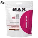Kit 5X Femini Mass - 2400g Chocolate - Max Titanium