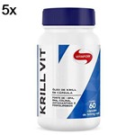 Kit 5X Krill Vit Óleo de Krill - 60 Cápsulas 500mg - Vitafor