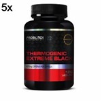 Kit 5X Thermogenic Extreme Black - 120 Cápsulas - Probiótica