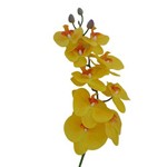Kit 3 Hastes de Orquídeas Amarelas Artificiais em Silicone