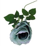 Kit 6 Rosas Envelhecidas Azul Flores Artificiais