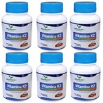 Kit 6 Unidades Vitamina K2 60 Cápsulas 250 Mg Natural Green