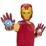 Kit Acessórios Avengers - Iron Man - Luvas com Efeitos Especiais + Máscara - a Era de Ultron - Hasbro - Disney