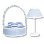 Kit Acessórios Clássico Azul Bebê 5 Peças
