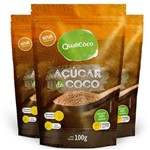 Kit 3 Açúcar de Coco Natural Qualicôco 100g