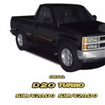 Kit Adesivo Emblemas Resinados Chevrolet Silverado D20 2000/