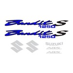 Kit Adesivo Refletivo Suzuki Bandit 1250s Azul C Borda