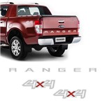 Kit Adesivos Ford Ranger Faixa Traseira e 4x4 2017/2018
