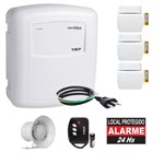 Kit Alarme Residencial Sem Fio Ecp 3 Sensores de Abertura Alard Flex 1