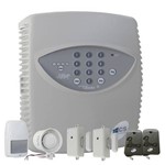 Kit Alarme Residencial Supéria 4000D4 Junior Flex4000 CS Discadora + Sensor Infra + 2 Sensores Magnéticos + 2 Controles e Sirene